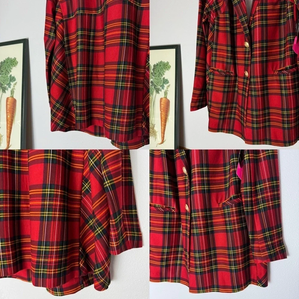 Torrid x Betsey Johnson NWT tartan plaid blazer size 1X